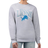 Detroit Lions Starter Women's Arch Stripe Fleece Pullover Sweatshirt Gray - NFL