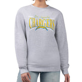Los Angeles Chargers Starter Women's Arch Stripe Fleece Pullover Sweatshirt Gray - NFL