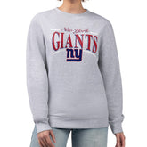 New York Giants Starter Women's Arch Stripe Fleece Pullover Sweatshirt Gray - NFL