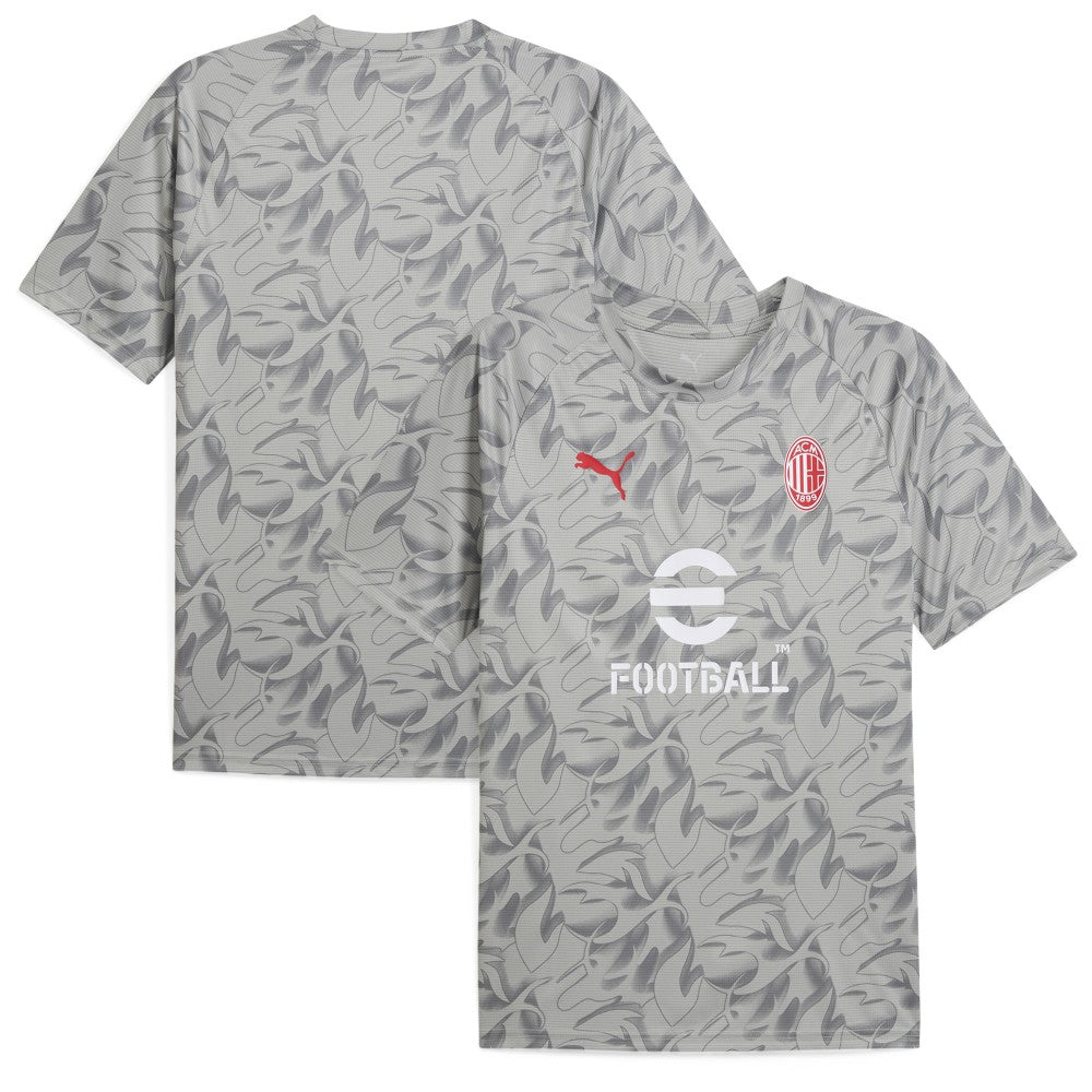Puma AC Milan 2025/26 Pre-Match Training Jerseys - Gray