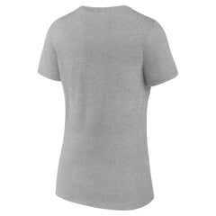 Dallas Stars - Women's Retro Script V-Neck T-Shirt Gray
