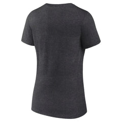 Edmonton Oilers - Women's Retro Banner V-Neck T-Shirt Charcoal