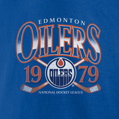 Edmonton Oilers - Retro Cross Sticks T-Shirt Royal
