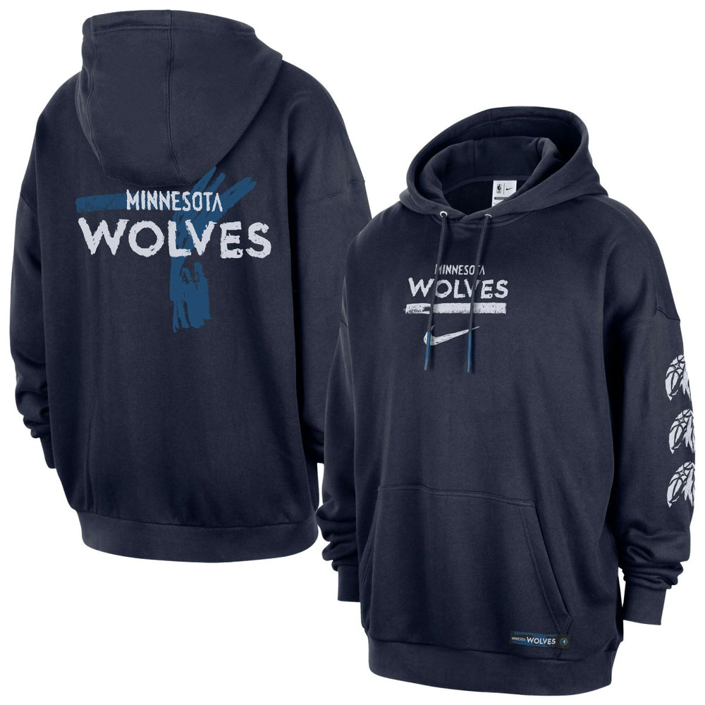 Nike - Minnesota Timberwolves Courtside Club Premium Hoodie - Navy
