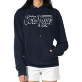 Dallas Cowboys Starter Women's Groovy Script Pullover Hoodie Navy - NFL