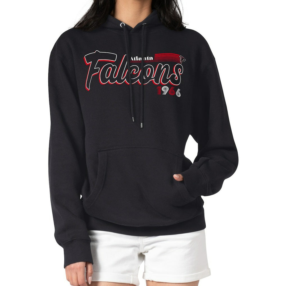 Atlanta Falcons Starter Women's Groovy Script Pullover Hoodie Black - NFL