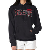 Atlanta Falcons Starter Women's Groovy Script Pullover Hoodie Black - NFL
