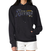 Baltimore Ravens Starter Women's Groovy Script Pullover Hoodie Black - NFL