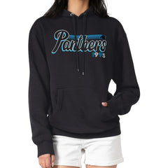 Carolina Panthers Starter Women's Groovy Script Pullover Hoodie Black - NFL