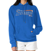 Denver Broncos Starter Women's Groovy Script Pullover Hoodie Royal - NFL