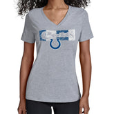 Indianapolis Colts Starter Women's Color Shading V-Neck T-Shirt Gray - NFL