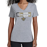New Orleans Saints Starter Women's Color Shading V-Neck T-Shirt Gray - NFL