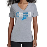 Detroit Lions Starter Women's Color Shading V-Neck T-Shirt Gray - NFL