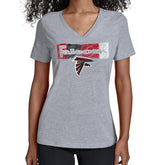 Atlanta Falcons Starter Women's Color Shading V-Neck T-Shirt Gray - NFL