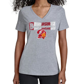 Tampa Bay Buccaneers Starter Women's Color Shading V-Neck T-Shirt Gray - NFL