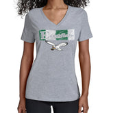 Philadelphia Eagles Starter Women's Color Shading V-Neck T-Shirt Gray - NFL