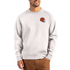 Cleveland Browns Cutter & Buck Helmet Roam Recycled Raglan Pullover Sweatshirt Gray - NFL
