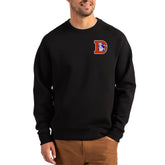 Denver Broncos Cutter & Buck Throwback Roam Recycled Raglan Pullover Sweatshirt Black - NFL