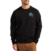 Detroit Lions Cutter & Buck Helmet Roam Recycled Raglan Pullover Sweatshirt Black - NFL