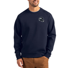 Seattle Seahawks Cutter & Buck Helmet Roam Recycled Raglan Pullover Sweatshirt College Navy - NFL