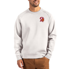 Tampa Bay Buccaneers Cutter & Buck Throwback Roam Recycled Raglan Pullover Sweatshirt Gray - NFL