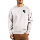 Philadelphia Eagles Cutter & Buck Helmet Roam Recycled Raglan Pullover Sweatshirt Gray - NFL