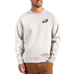 Philadelphia Eagles Cutter & Buck Primary Logo Roam Recycled Raglan Pullover Sweatshirt Gray - NFL