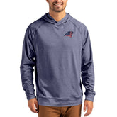 Carolina Panthers Cutter & Buck Adapt Americana Knit Recycled Raglan Pullover Hoodie Heather Navy - NFL