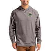 Green Bay Packers Cutter & Buck Adapt Knit Recycled Raglan Pullover Hoodie Heather Gray - NFL