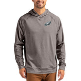 Philadelphia Eagles Cutter & Buck Adapt Knit Recycled Raglan Pullover Hoodie Heather Gray - NFL