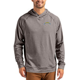 Los Angeles Chargers Cutter & Buck Adapt Knit Recycled Raglan Pullover Hoodie Heather Gray - NFL