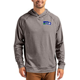 Seattle Seahawks Cutter & Buck Adapt Historic Knit Recycled Raglan Pullover Hoodie Heather Gray - NFL