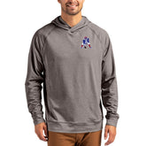 New England Patriots Cutter & Buck Adapt Historic Knit Recycled Raglan Pullover Hoodie Heather Gray - NFL