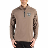 Chicago Bears Cutter & Buck Adapt Eco Knit Stretch Recycled Quarter-Zip Pullover Brown - NFL