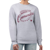 Washington Commanders G-III 4Her by Carl Banks Women's Distressed Graphics Fleece Pullover Sweatshirt Gray - NFL