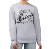 New Orleans Saints G-III 4Her by Carl Banks Women's Distressed Graphics Fleece Pullover Sweatshirt Gray - NFL