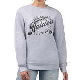 Las Vegas Raiders G-III 4Her by Carl Banks Women's Distressed Graphics Fleece Pullover Sweatshirt Gray - NFL