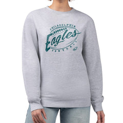 Philadelphia Eagles G-III 4Her by Carl Banks Women's Distressed Graphics Fleece Pullover Sweatshirt Gray - NFL