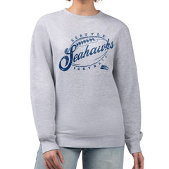Seattle Seahawks G-III 4Her by Carl Banks Women's Distressed Graphics Fleece Pullover Sweatshirt Gray - NFL