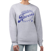 Baltimore Ravens G-III 4Her by Carl Banks Women's Distressed Graphics Fleece Pullover Sweatshirt Gray - NFL