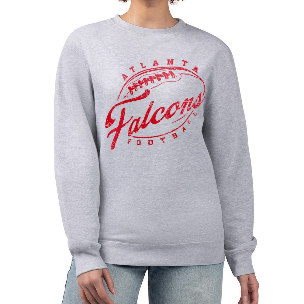 Atlanta Falcons G-III 4Her by Carl Banks Women's Distressed Graphics Fleece Pullover Sweatshirt Gray - NFL