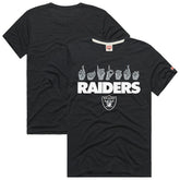 Las Vegas Raiders Homage Unisex NFL ASL Collection by Love Sign Tri-Blend T-Shirt Black - NFL