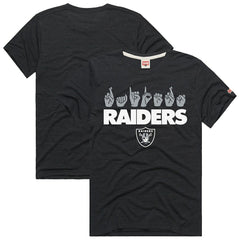 Las Vegas Raiders Homage Unisex NFL ASL Collection by Love Sign Tri-Blend T-Shirt Black - NFL