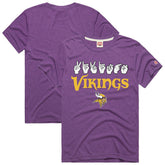 Minnesota Vikings Homage Unisex NFL ASL Collection by Love Sign Tri-Blend T-Shirt Purple - NFL