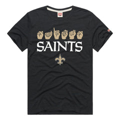 New Orleans Saints Homage Unisex NFL ASL Collection by Love Sign Tri-Blend T-Shirt Black - NFL