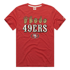 San Francisco 49ers Homage Unisex NFL ASL Collection by Love Sign Tri-Blend T-Shirt Scarlet - NFL