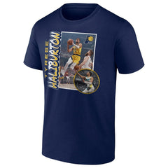 NBA - Tyrese Haliburton Indiana Pacers '90s Player Graphic T-Shirt - Navy
