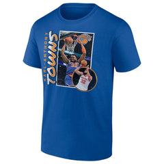 NBA - Karl-Anthony Towns New York Knicks '90s Player Graphic T-Shirt - Blue