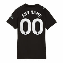 Puma Manchester City Women's 2025/26 Away Replica Custom Jerseys - Black