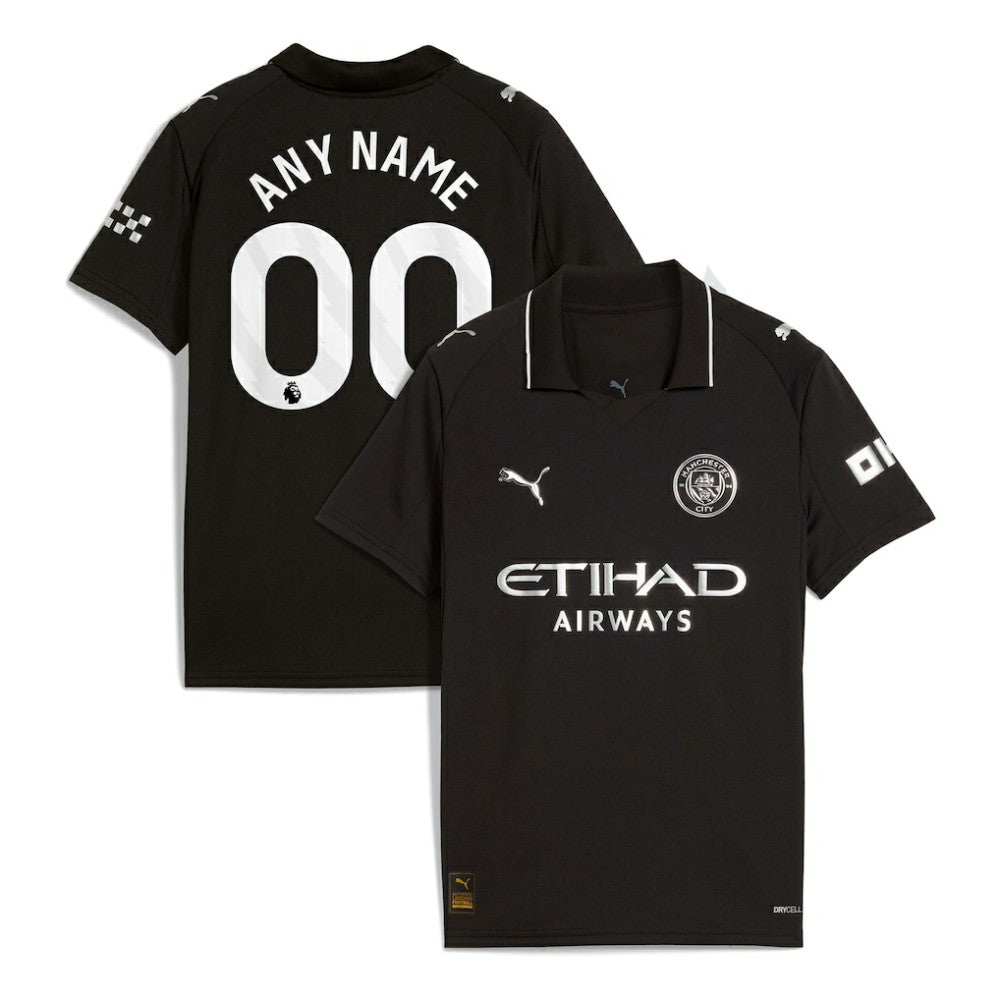 Puma Manchester City Youth 2025/26 Away Replica Custom Jerseys - Black